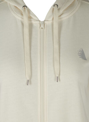 Sweater cardigan with hood and pockets, Birch, Packshot image number 2