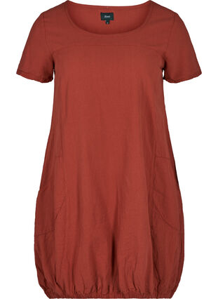 Dress with pockets, Barn Red, Packshot image number 0
