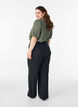Suit trousers with high waist and straight fit, Black, Model image number 1