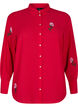 Solid coloured shirt with pearls, Red, Packshot image number 0