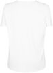 T-shirt with v-neck and cross detail, Warm Off-white, Packshot image number 1