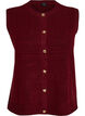 Knitted vest with decorative buttons, Dark Bordeaux, Packshot image number 0
