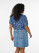 Patterned blouse with short sleeves, Blue, Model image number 2