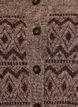Jacquard pattern cardigan, Brown, Packshot image number 2