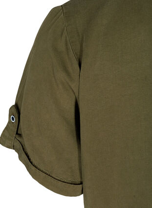 Short-sleeved lyocell tunic, Ivy green, Packshot image number 3