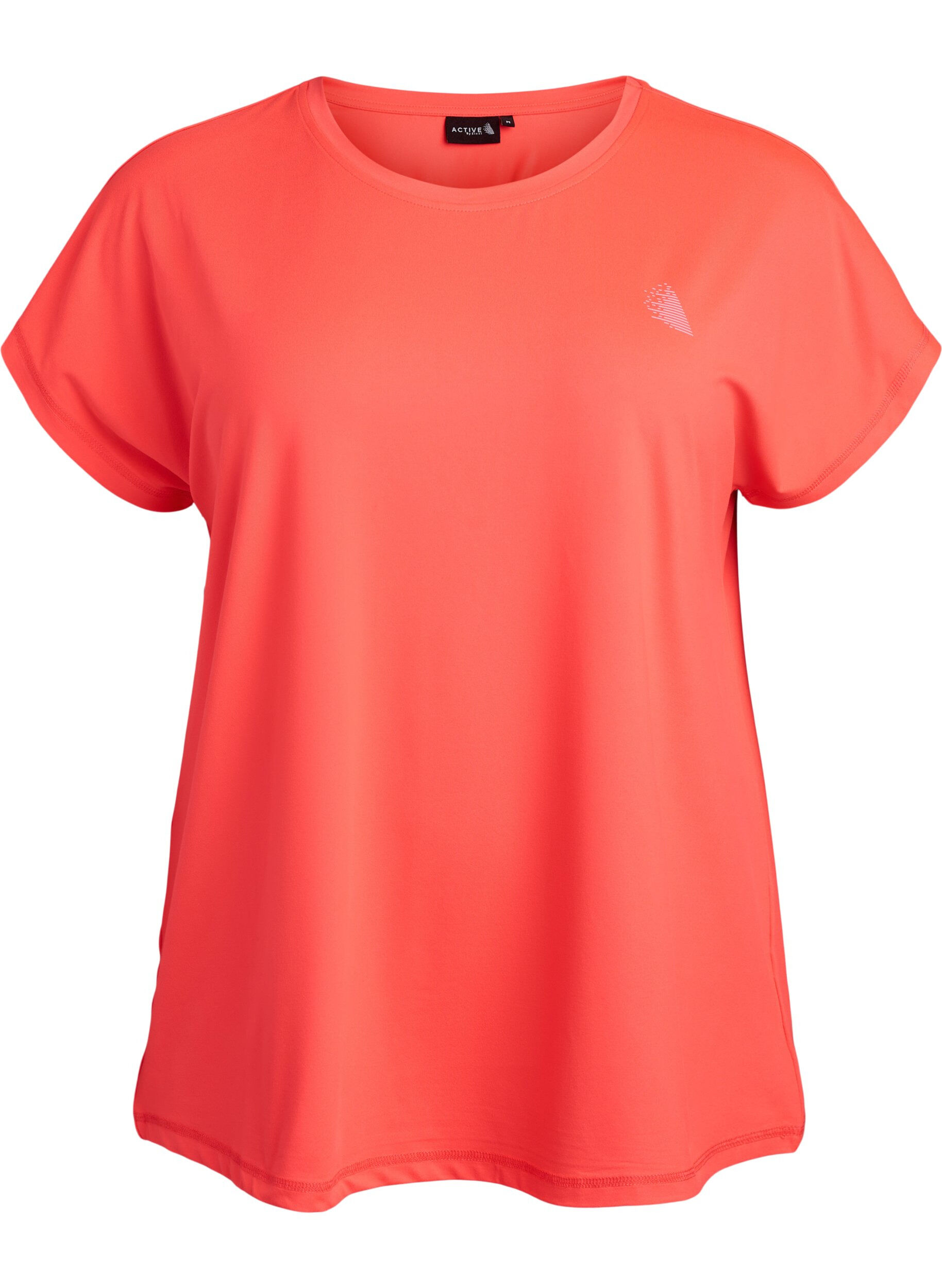 Zizzifashion Solid-coloured training T-shirt, Coral, Packshot image number 0