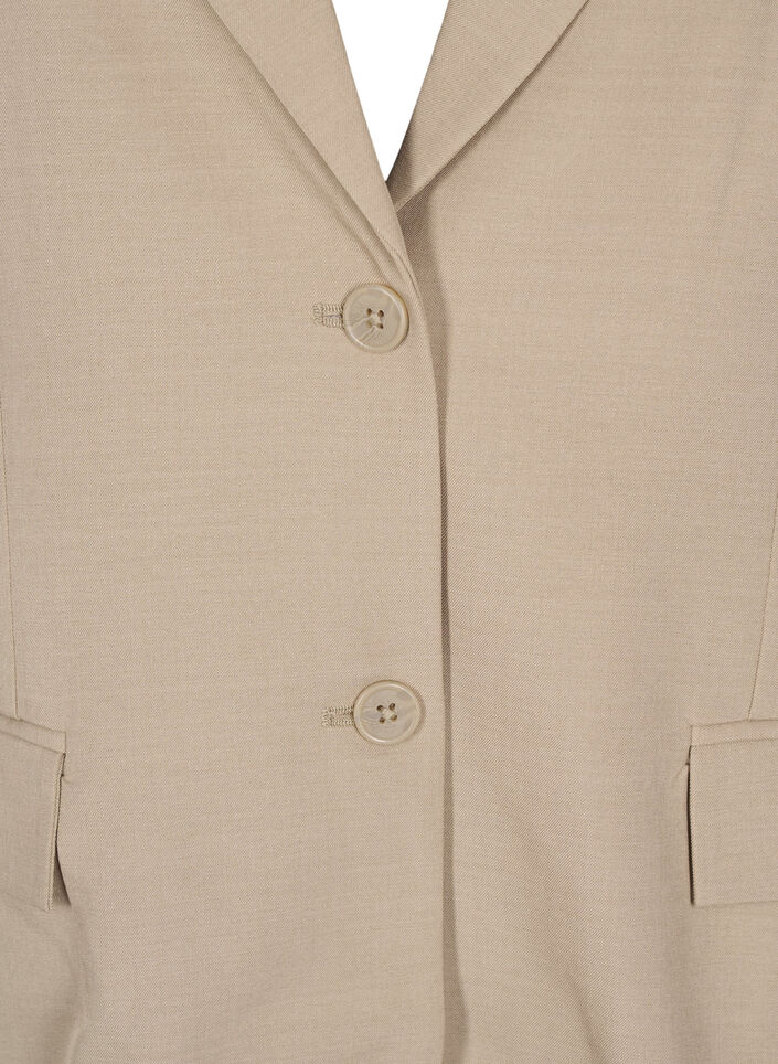 FLASH - Blazer with pockets and a slit, Beige, Packshot image number 2