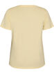 Organic cotton T-shirt with velour text, Yellow, Packshot image number 1