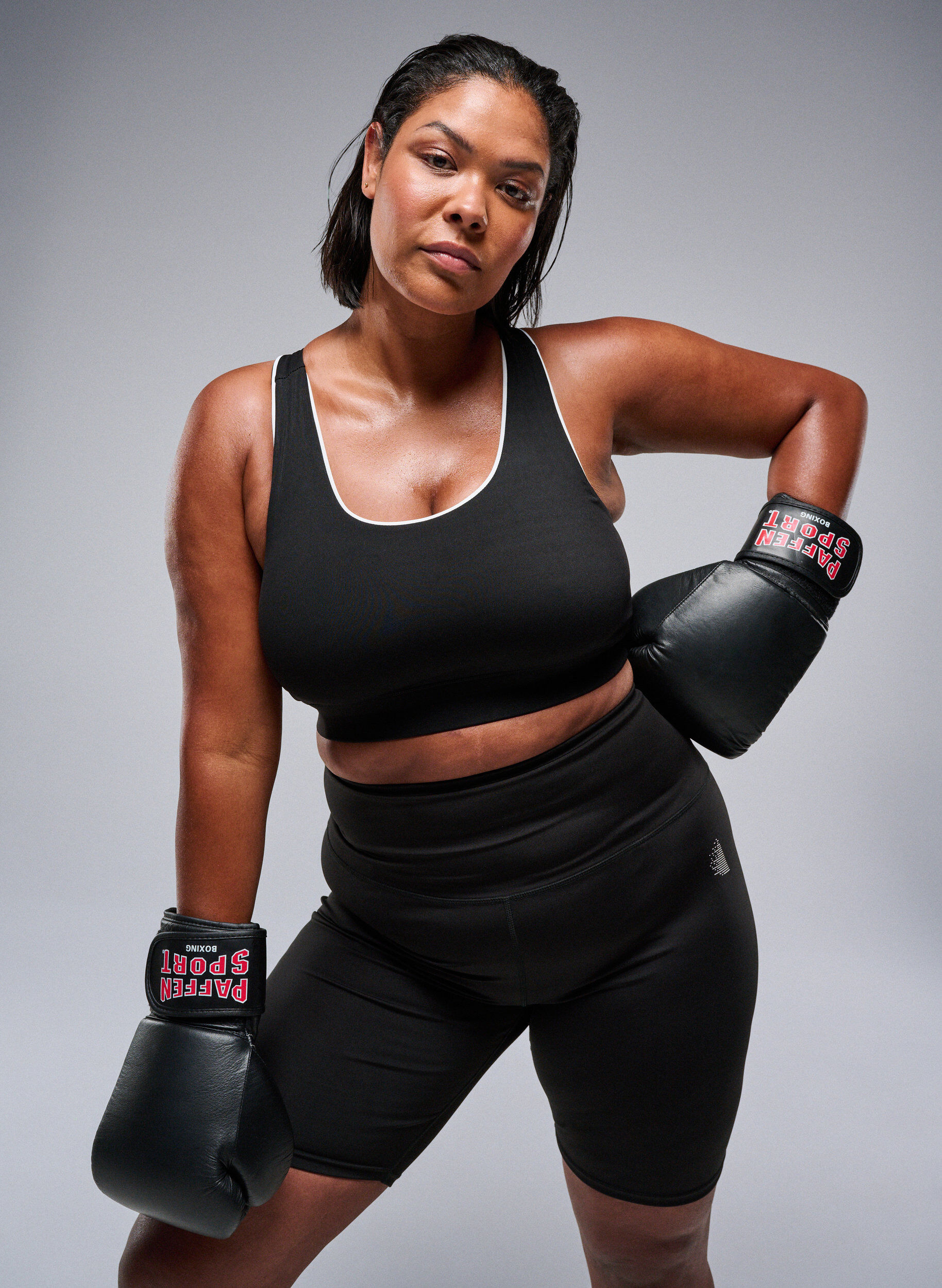 Zizzifashion Tight-fitting workout shorts, Black, Image image number 0