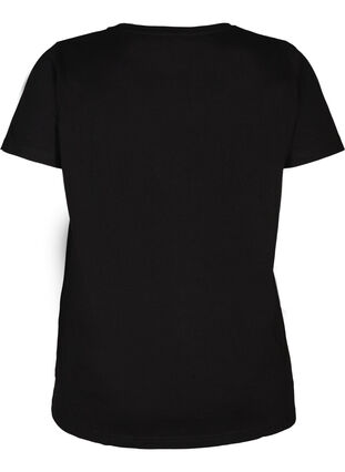 Cotton T-shirt with studs, Black, Packshot image number 1