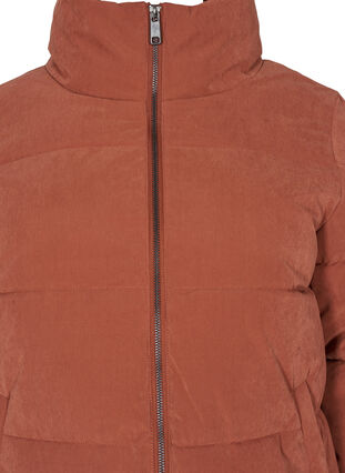Long puffer jacket with zipper, Sequoia, Packshot image number 3