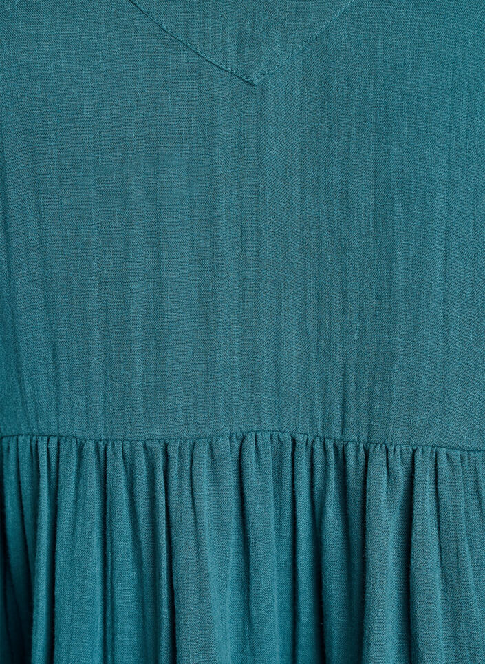 Cotton beach dress with narrow straps, Green, Packshot image number 2