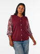 Knitted vest with decorative buttons, Dark Bordeaux, Model image number 0