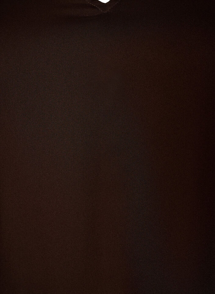 Short dress with sheer ruffle sleeves, Brown, Packshot image number 2