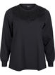 Sweatshirt with lace details, Black, Packshot image number 0