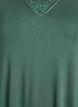 Long-sleeved nightgown with lace insert and V-neck, Green, Packshot image number 2