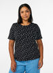 Cotton T-shirt with all-over print, Black, Model image number 0