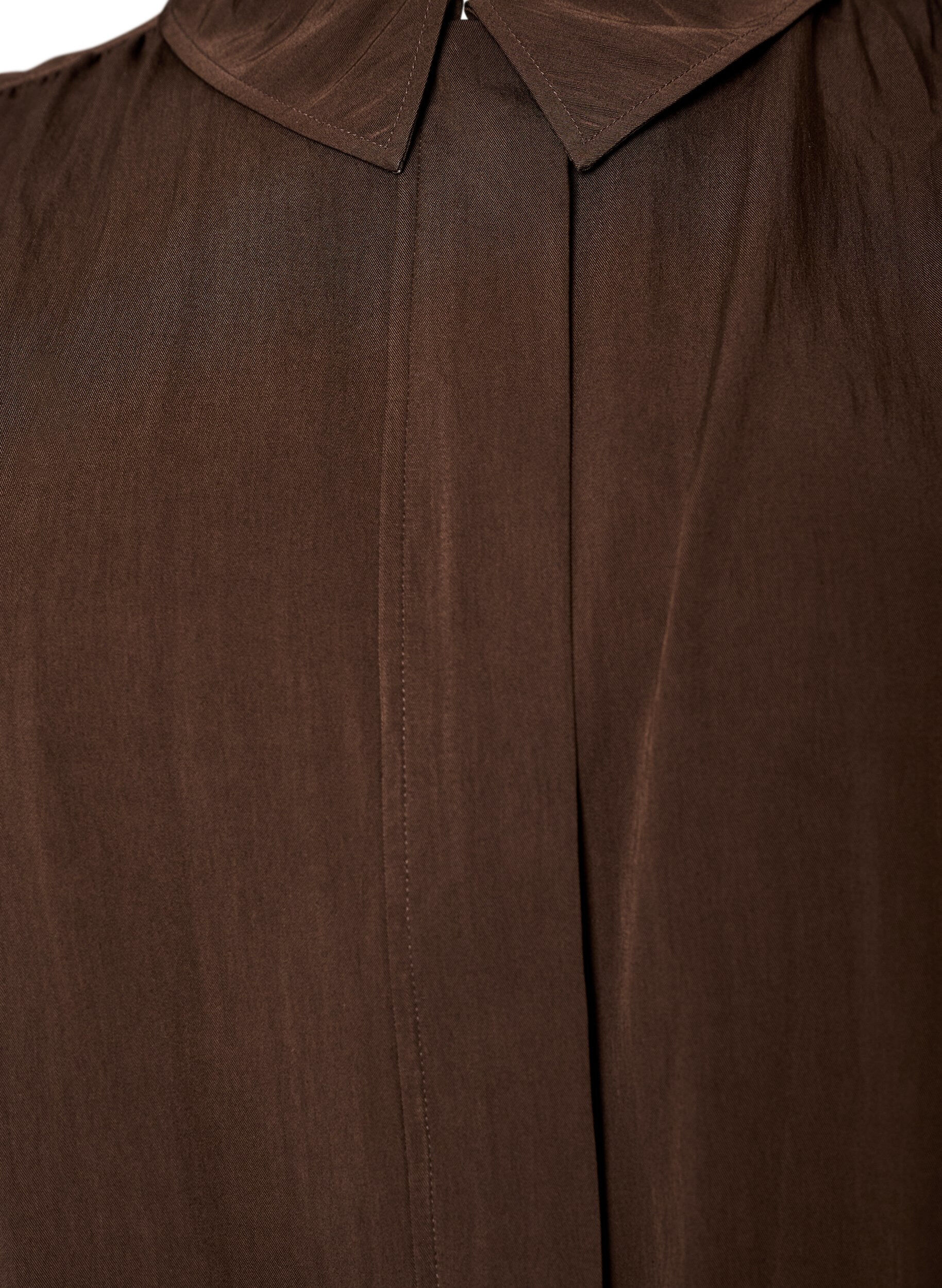 ZizzifashionShirt with balloon shape and concealed zip, Brown, Packshot image number 2