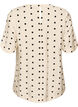 Viscose blouse with spots and 1/2 sleeves, Vanilla, Packshot image number 1