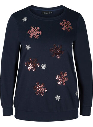 Christmas sweater, Night Sky Snow, Packshot image number 0