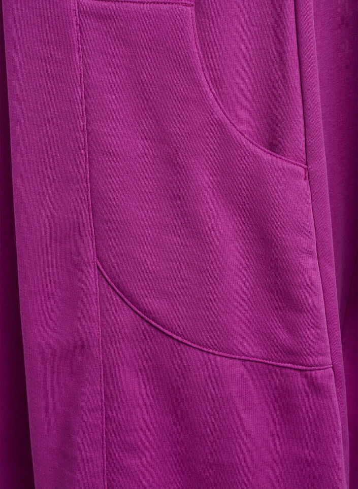 Jersey dress with short sleeves and pockets, Purple, Packshot image number 3