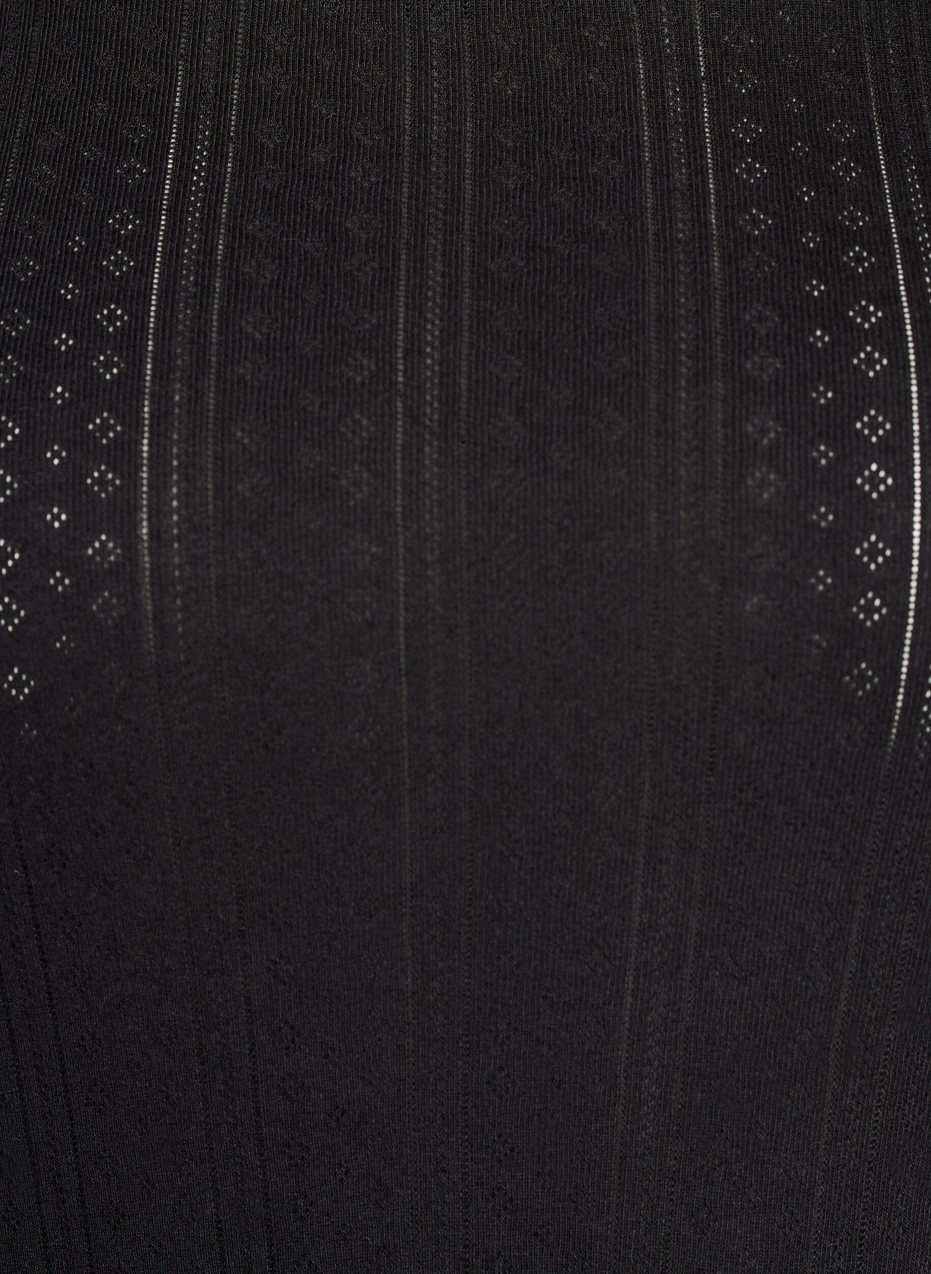 Zizzifashion Cotton T-shirt with eyelet embroidery, Black, Packshot image number 2