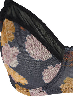 Bra  with print and mesh, Night Sky Flower, Packshot image number 2