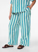 Striped trousers with a high waist and wide legs, Vanilla, Model image number 0