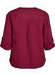 Blouse in cotton muslin with broderie anglaise, Dark Bordeaux, Packshot image number 1