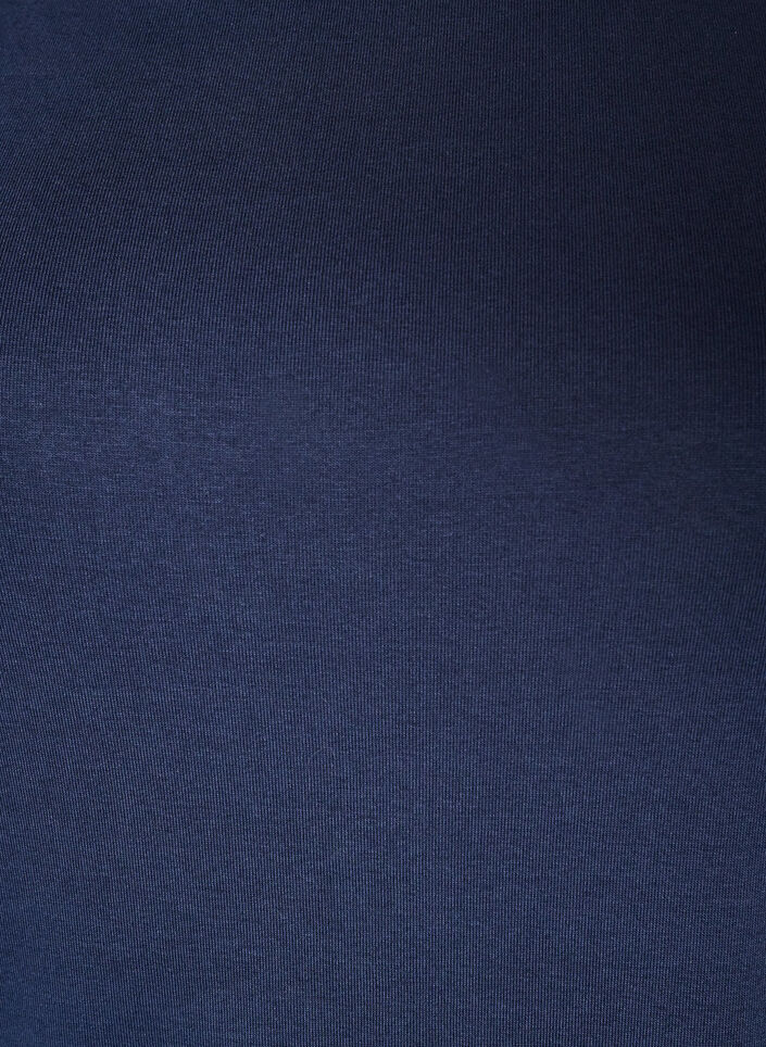 Basic T-shirt with boat neck and 3/4 sleeves, Blue, Packshot image number 2