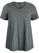 Solid-coloured basic cotton T-shirt, Green, Packshot image number 0