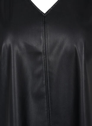 Spencer dress in faux leather, Black, Packshot image number 2