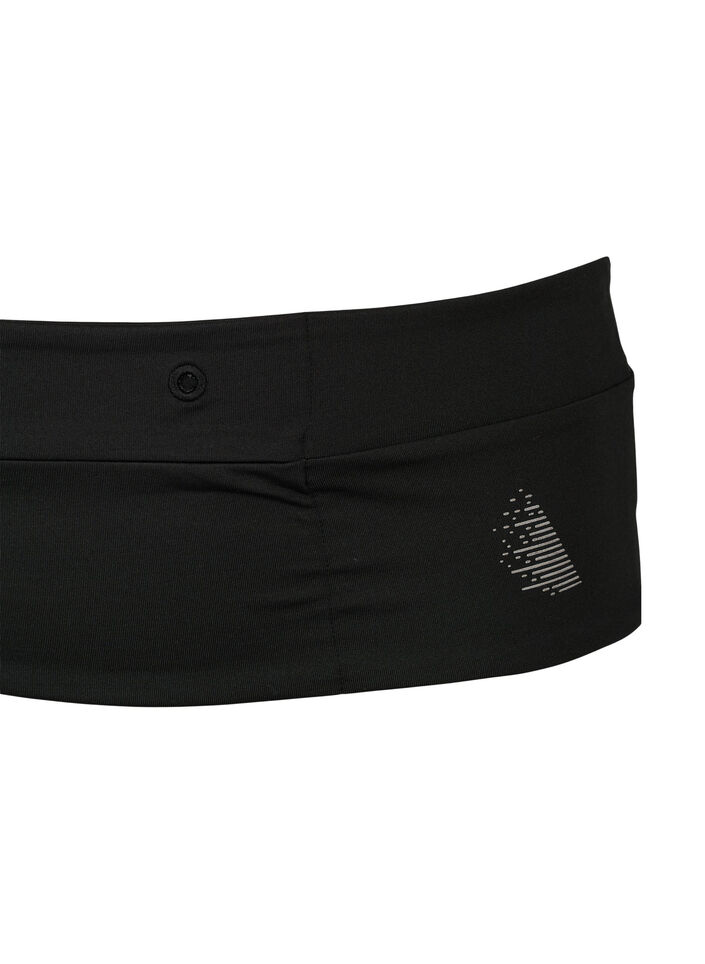 Reflector running belt with pockets, Black, Packshot image number 2