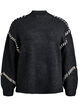 Jumper with decorative stitching, Dark Grey, Packshot image number 0