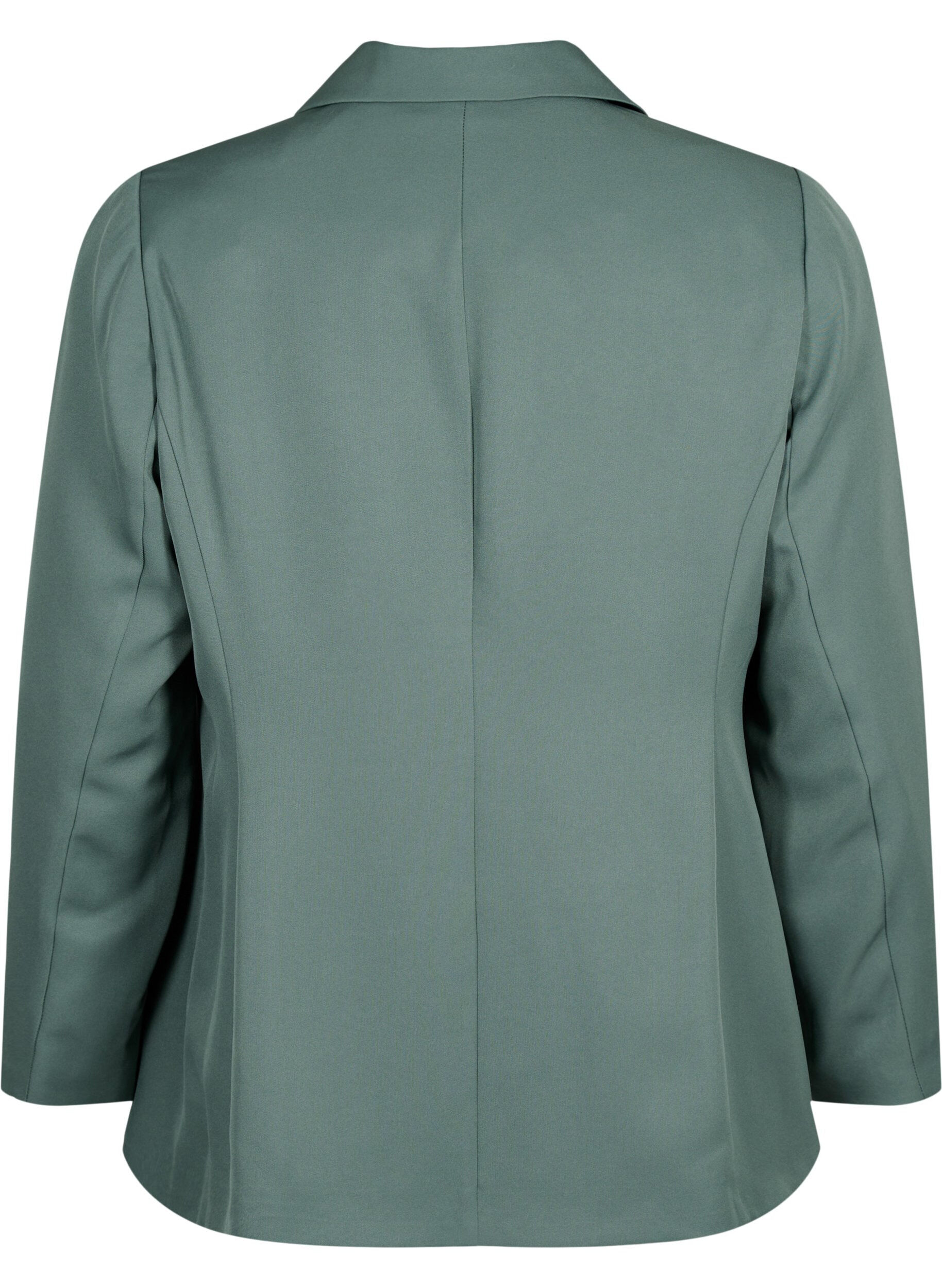 Zizzifashion Simple blazer with button, Green, Packshot image number 1