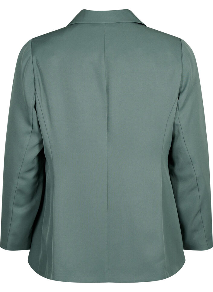 FLASH - Simple blazer with button, Green, Packshot image number 1