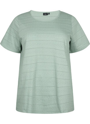 Short-sleeved cotton t-shirt, Chinois Green, Packshot image number 0