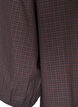 Checked blouse with V-neck and 3/4 sleeves, Brown, Packshot image number 3