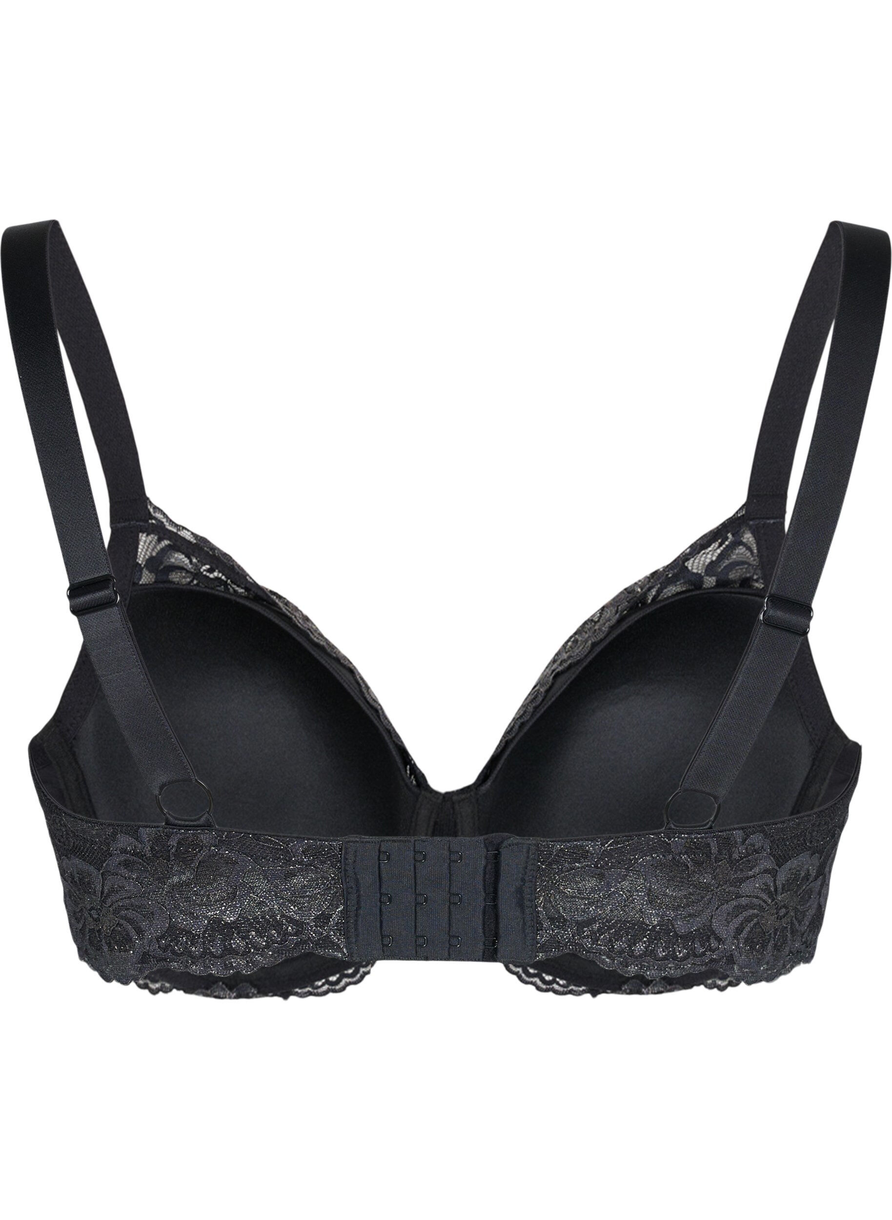 Zizzifashion Cup bra with lace and underwire, Black, Packshot image number 1