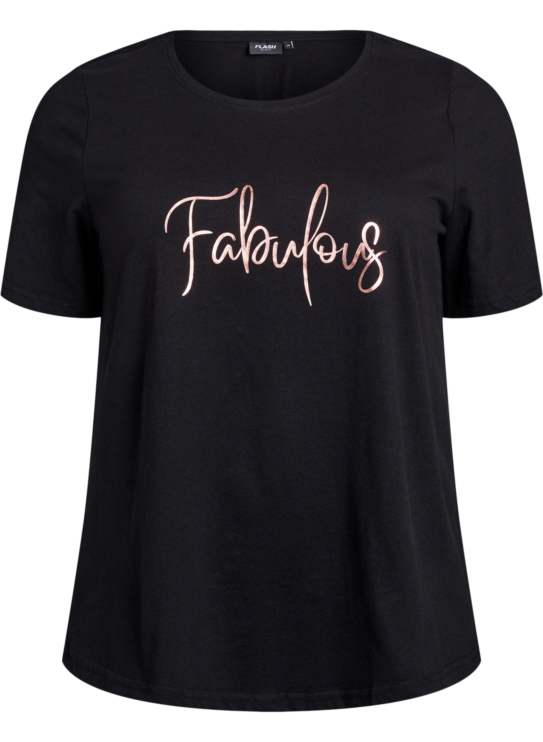 ZizzifashionT-shirt with motif, Black, Packshot image number 0