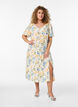 Viscose midi dress with a floral print, Blue, Model image number 0