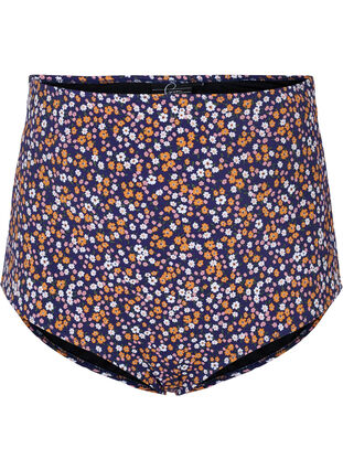 Floral bikini bottoms with an extra high waist, Clear Flower Print, Packshot image number 0