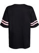 Sporty oversized college T-shirt, Black, Packshot image number 1