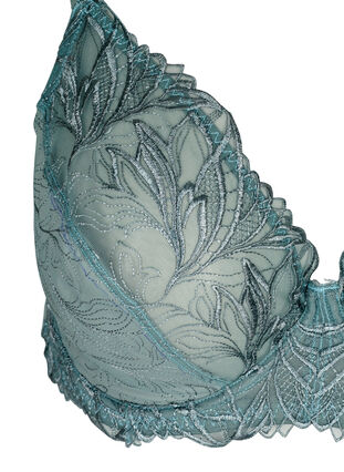 Emma bra with embroidery, Stormy Sea, Packshot image number 2