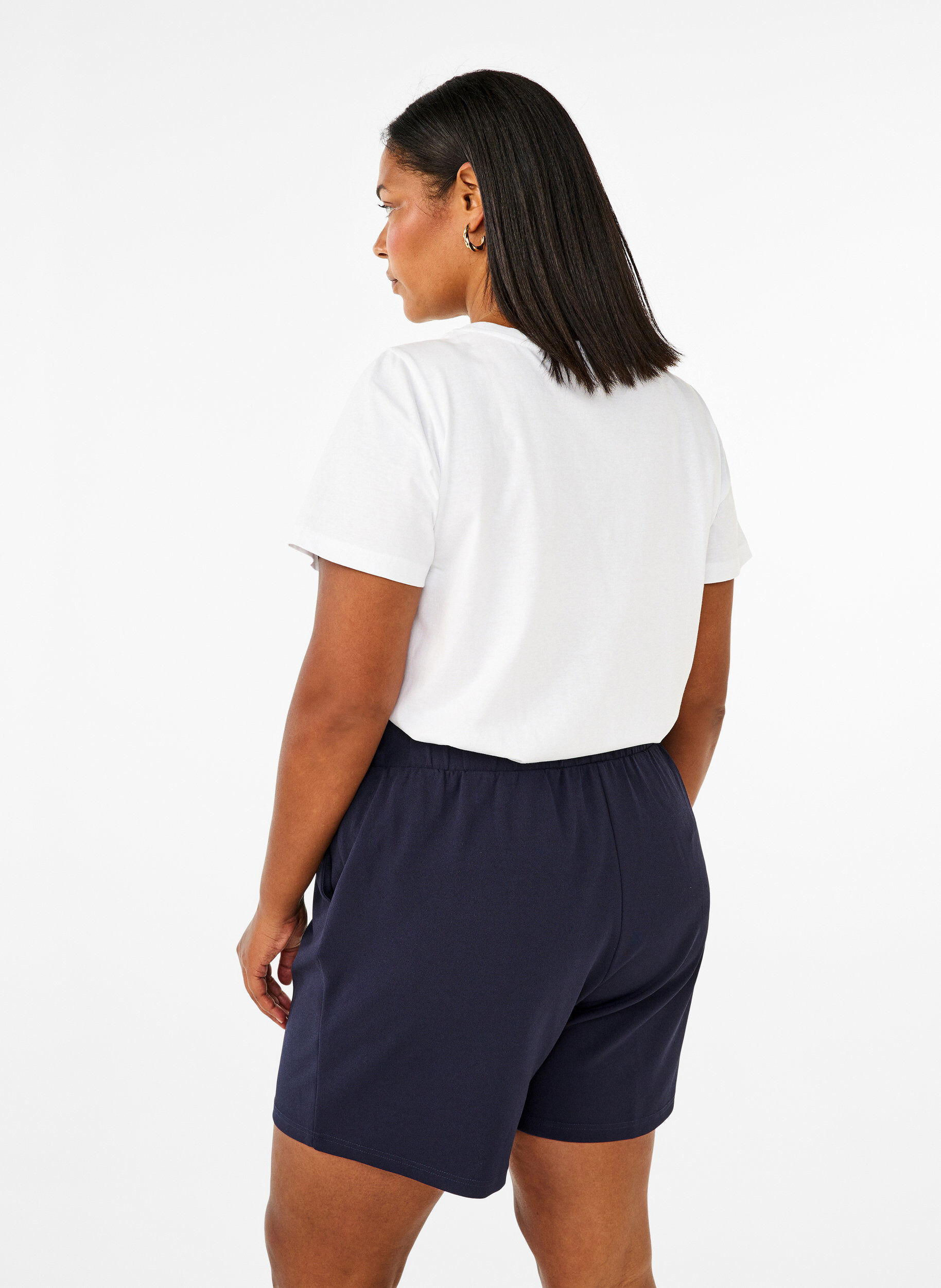 Zizzifashion Shorts with pockets and loose fit, Blue, Model image number 2