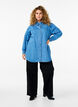 Denim shirt with rhinestones, Light Blue Denim, Model image number 2