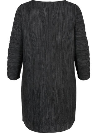 Long-sleeved knitted dress, Dark Grey Melange, Packshot image number 1
