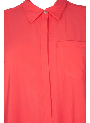 Long shirt in viscose blend, Hibiscus, Packshot image number 2