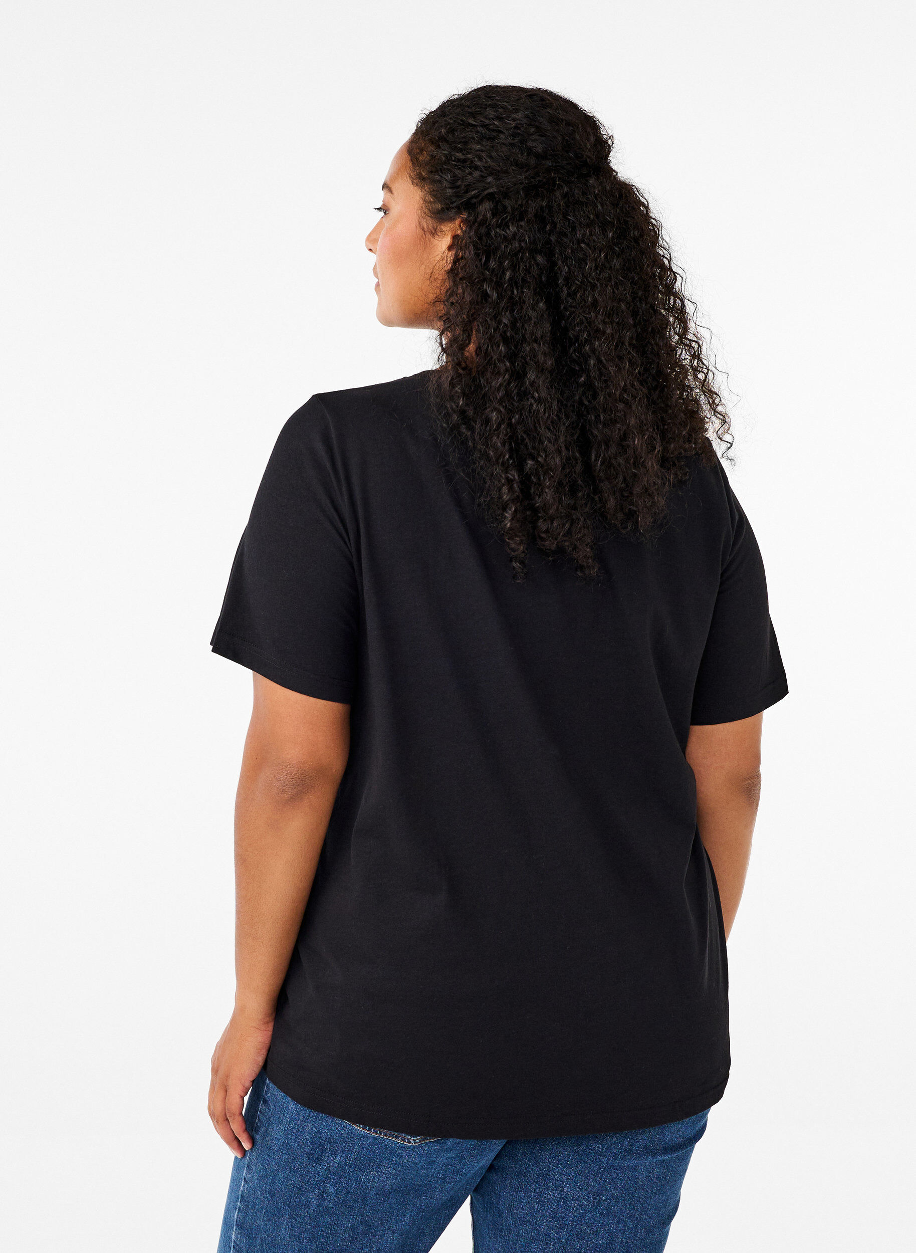 Zizzifashion FLASH - T-shirt with motif, Black, Model image number 2