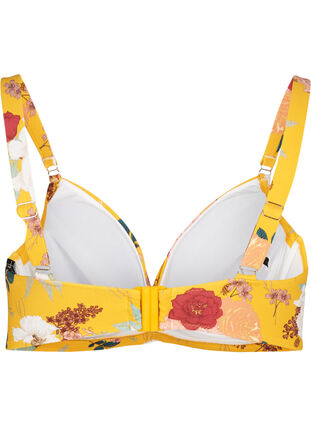 Bikini top, Yellow Flower Print, Packshot image number 1